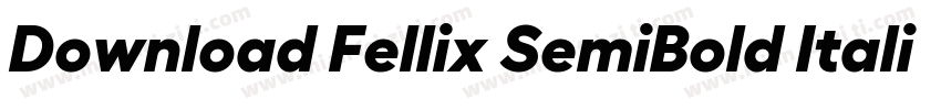 Download Fellix SemiBold Italic字体转换